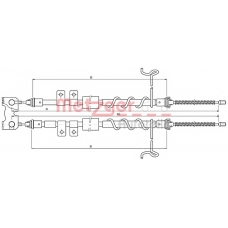 10.5335 METZGER Трос, стояночная тормозная система