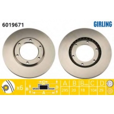 6019671 GIRLING Тормозной диск