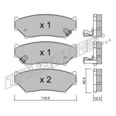 138.0 TRUSTING Комплект тормозных колодок, дисковый тормоз