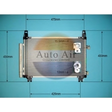 16-9939 AUTO AIR GLOUCESTER Конденсатор, кондиционер