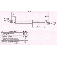 16297101 KLOKKERHOLM Газовая пружина, крышка багажник