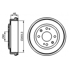 0 986 477 059 BOSCH Тормозной барабан