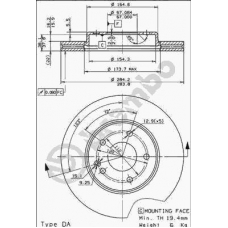 09.4869.44 BREMBO Тормозной диск