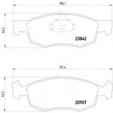 MDB2532 DON Комплект тормозных колодок, дисковый тормоз