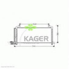 94-6246 KAGER Конденсатор, кондиционер