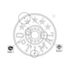 SK-1421AQ1 OPTIMAL Водяной насос + комплект зубчатого ремня