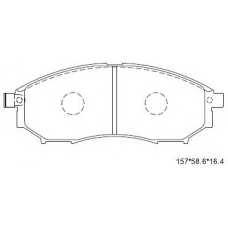 KD1476 ASIMCO Комплект тормозных колодок, дисковый тормоз