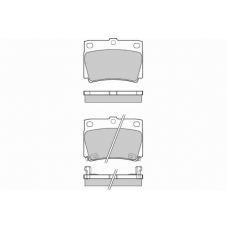 12-1057 E.T.F. Комплект тормозных колодок, дисковый тормоз