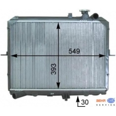 8MK 376 763-641 HELLA Радиатор, охлаждение двигателя