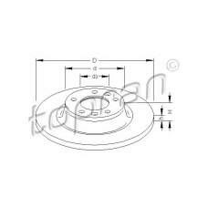 722 487 TOPRAN Тормозной диск
