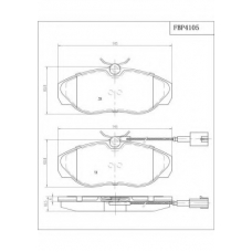 FBP4105 FI.BA Комплект тормозных колодок, дисковый тормоз