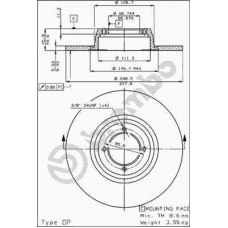 08.2462.10 BREMBO Тормозной диск