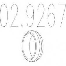 02.9267 MTS Уплотнительное кольцо, труба выхлопного газа