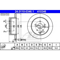24.0110-0346.1 ATE Тормозной диск