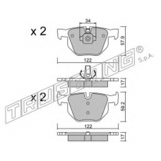 660.4 TRUSTING Комплект тормозных колодок, дисковый тормоз