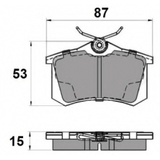 NP2037 NATIONAL Комплект тормозных колодок, дисковый тормоз