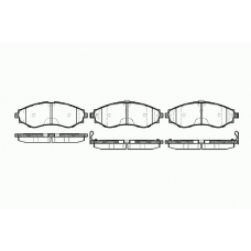 0645 32 KAWE Комплект тормозных колодок, дисковый тормоз