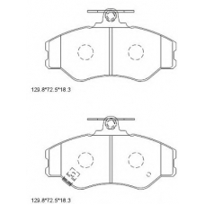 KD9626 ASIMCO Комплект тормозных колодок, дисковый тормоз
