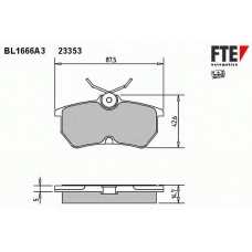 BL1666A3 FTE Комплект тормозных колодок, дисковый тормоз