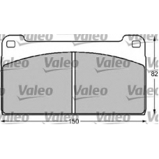 541711 VALEO Комплект тормозных колодок, дисковый тормоз