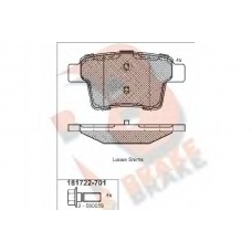 RB1722-701 R BRAKE Комплект тормозных колодок, дисковый тормоз