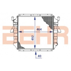 0100449 BEHR Radiator