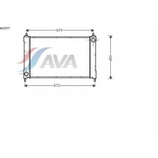 AU2077 AVA Радиатор, охлаждение двигателя