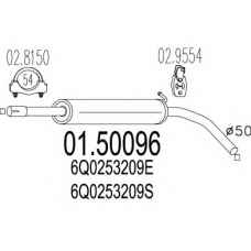 01.50096 MTS Средний глушитель выхлопных газов