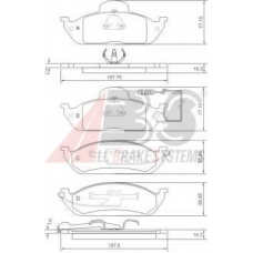P 50 039 ABS Комплект тормозных колодок, дисковый тормоз