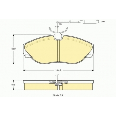 6111051 GIRLING Комплект тормозных колодок, дисковый тормоз