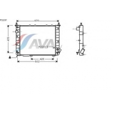 FT2197 AVA Радиатор, охлаждение двигателя
