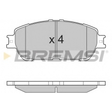 BP3209 BREMSI Комплект тормозных колодок, дисковый тормоз