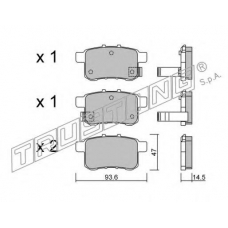 885.0 TRUSTING Комплект тормозных колодок, дисковый тормоз