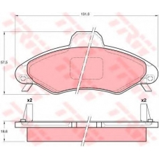 GTD1086 TRW Комплект тормозов, дисковый тормозной механизм