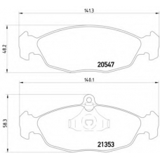 MDB1556 DON Комплект тормозных колодок, дисковый тормоз