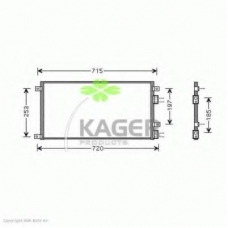 94-5949 KAGER Конденсатор, кондиционер