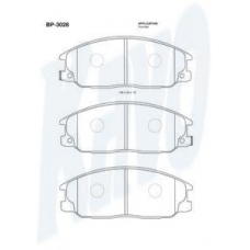BP-3028 KAVO PARTS Комплект тормозных колодок, дисковый тормоз