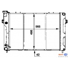 8MK 376 707-361 HELLA Радиатор, охлаждение двигателя
