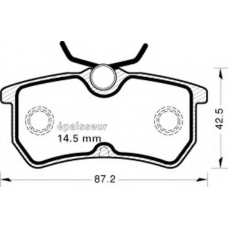 481 MGA Комплект тормозных колодок, дисковый тормоз