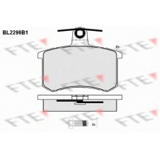 BL2296B1 FTE Комплект тормозных колодок, дисковый тормоз