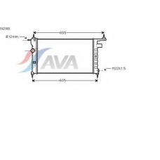 OL2183 AVA Радиатор, охлаждение двигателя