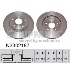 N3302187 NIPPARTS Тормозной диск