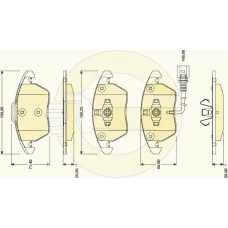 6118072 GIRLING Комплект тормозных колодок, дисковый тормоз