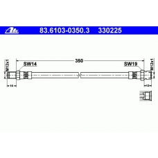 83.6103-0350.3 ATE Тормозной шланг