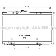 DN2353 AVA Радиатор, охлаждение двигателя