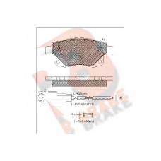RB1794 R BRAKE Комплект тормозных колодок, дисковый тормоз