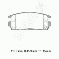 IBR-1W02 IPS Parts Комплект тормозных колодок, дисковый тормоз