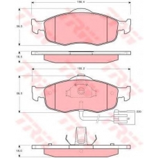 GTD1046 TRW Комплект тормозов, дисковый тормозной механизм