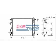 0918201 KUHLER SCHNEIDER Радиатор, охлаждение двигател