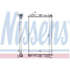 614460 NISSENS Радиатор, охлаждение двигателя